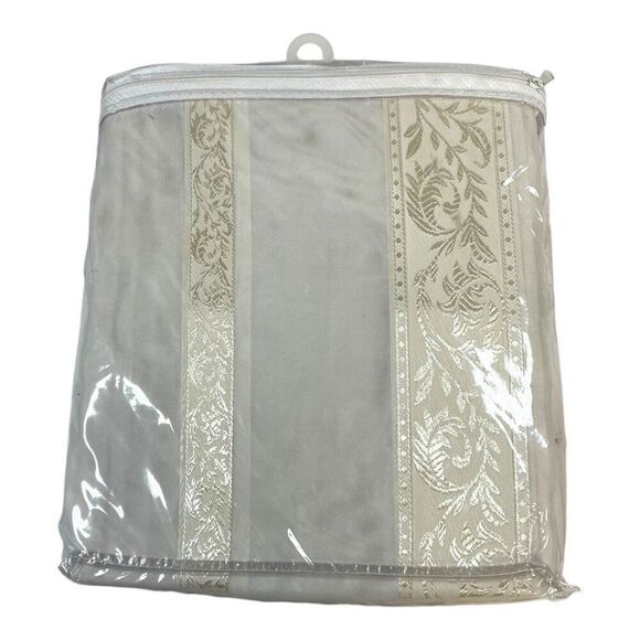 JCPenney Olympia Ivory Gold Trim Hollywood Regency Shower Curtain 72in X 72in - Picture 4 of 6